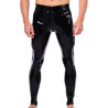 XRUB Latex Pantalon en latex Xrub avec Zip Avant/Arrière Noir-Bleu